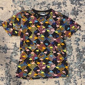 Colorful Geometric Flamingo Kids Shirt